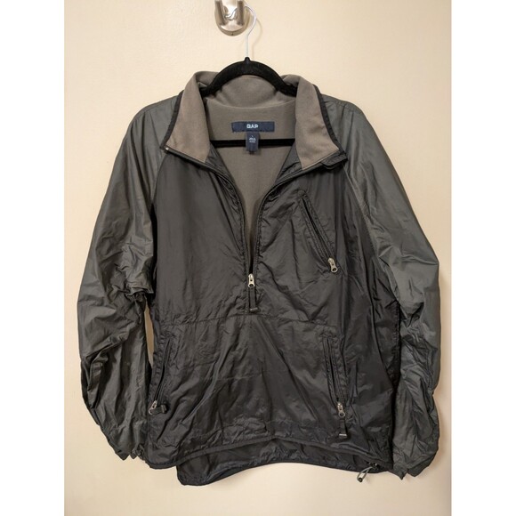 Gap Other - Gap Size Large Black Windbreaker Jacket Mens Nylon Coat Vintage